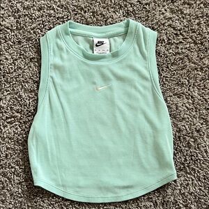 Nike Kids Mint Ribbed Sleeveless Tank Top